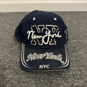 New York Blue White Adjustable Embroidered Baseball Cap Hat